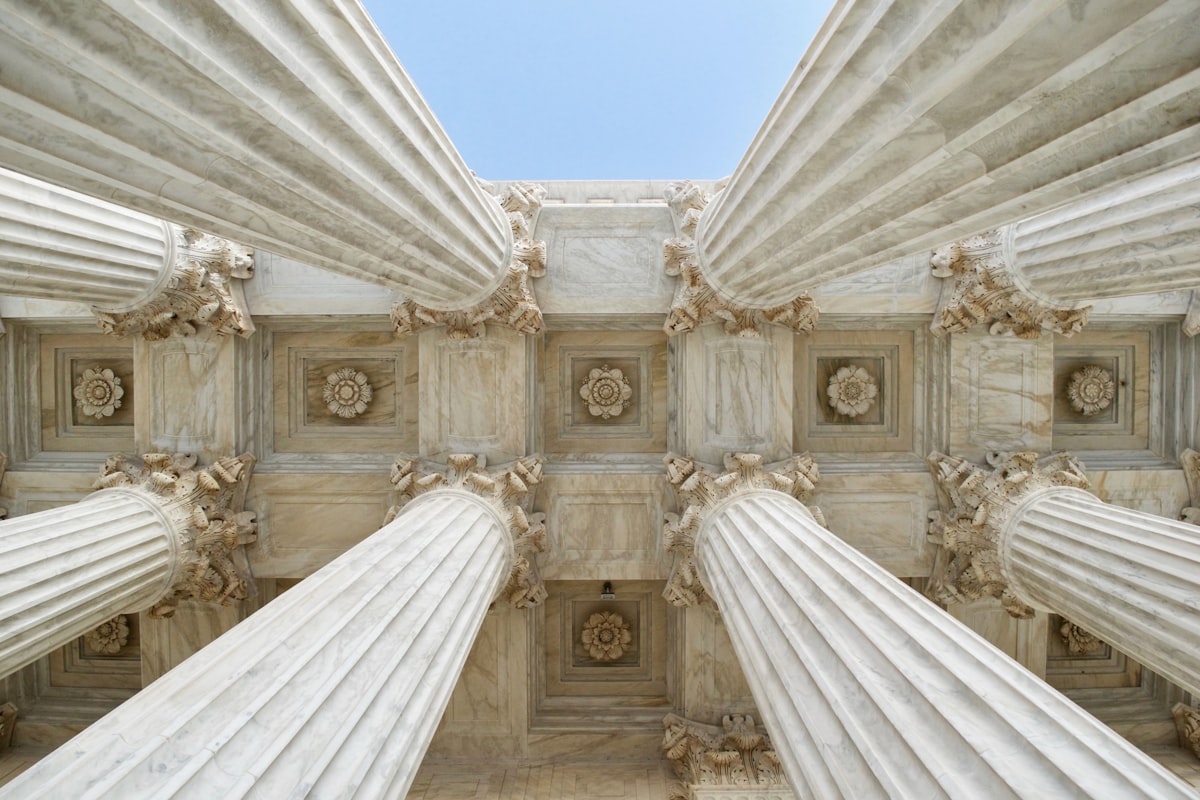 Hall of justice columns